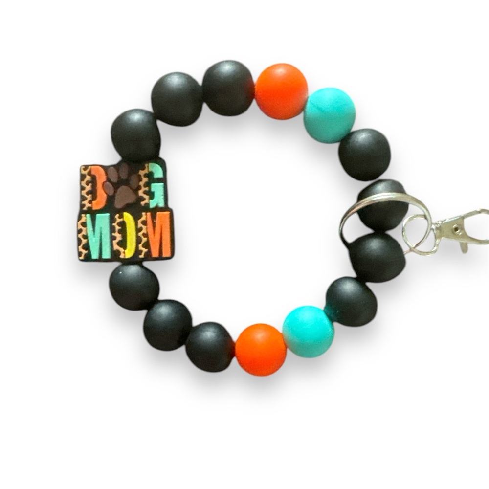 Dog Mom Multicolor Silicone Wristlet